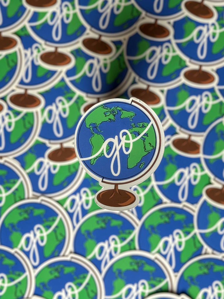 go globe vinyl sticker
