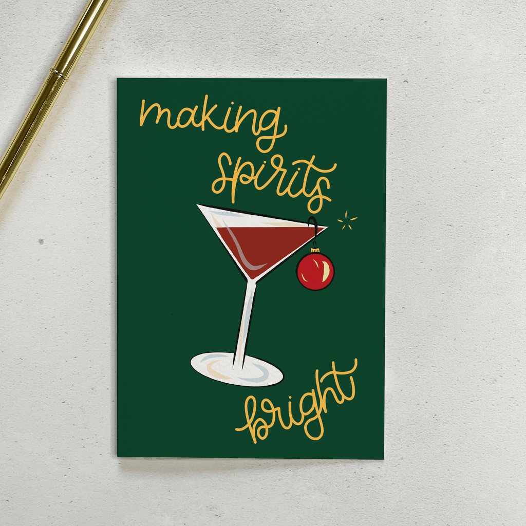 Making Spirits Bright Christmas Card - Hue Complete Me